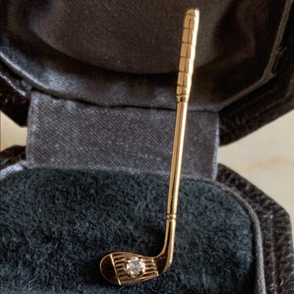 14kt Vintage Golf Club Pin